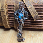 Boulder Opal Keepers Key – Sterling Silver + 14kt Rose Gold Fill
