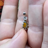 Tiny Drop Boulder Opal Pendant in Sterling Silver