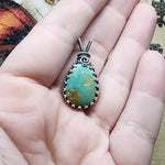 Aqua Blue Nevada Turquoise Pendant in Sterling Silver