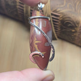 Norena Jasper Pendant – Sterling Silver with Natural Iron Bloom - Rock Your World 