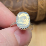 5ct Rose Cut Lavender Moon Quartz Ring sz 7.5 – Sterling Silver