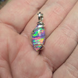 Rose Cut Aurora Opal Pendant – Sterling Silver