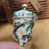 River Jasper Pendant – Mosslight Current in Sterling Silver