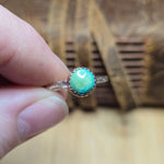 Turquoise Ring Size 9.5 – Apple Green to Teal Gradient in Copper + Silver