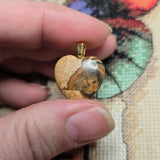 Picture Jasper Heart Pendant – Rare Fault Line Stone Necklace