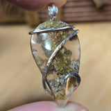 Water Clear Moss Agate Pendant – Forest Beneath Glass in Sterling Silver