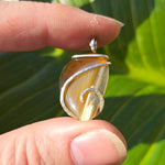 Carnelian Agate Pendant – Tension Wrapped in Sterling Silver