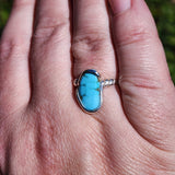 Natural Turquoise Ring Size 10.5 – Arizona Stone in Sterling Silver