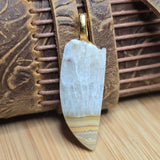 Rare Crazy Lace Agate with Quartz Crystal Pendant - Rare Crystal and Agate Combo