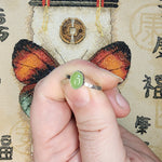 Green Nephrite Jade Ring in Sterling Silver Sz 7.5