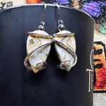 Banded Crazy Lace Agate Earrings in Sterling Silver