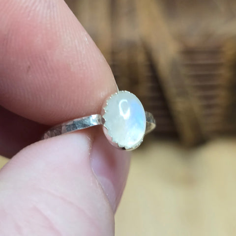Haunting Blue Moonstone Ring sz 6 – Sterling Silver