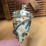 River Jasper Pendant – Mosslight Current in Sterling Silver