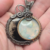 Sun + Moon Eclipse Pendant - Sterling Silver 14kt Gold Fill Pendant