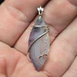 Rare Purple Agate Pendant – Stormlight Veins in Sterling Silver