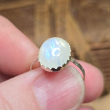 Bright Blue Glow Moonstone Ring sz 7.75 – Sterling Silver