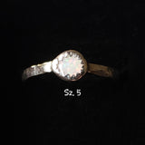 Australian Precious Opal Ring in Sterling Silver Size 5