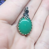 Caribbean Green Gem Chrysoprase Pendant Necklace - Rock Your World 