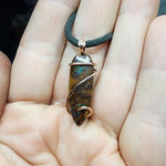 Australian Boulder Opal Pendant in 14kt Rose Gold Filled - Bright Drop