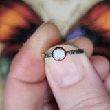 Australian Precious Opal Ring in Sterling Silver & Copper Size 6.5