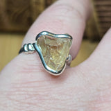 Oregon Sunstone Ring sz 8.5 Sterling Silver – Pink Center with Light Schiller
