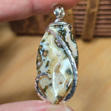 River Jasper Pendant – Forest Current in Sterling Silver