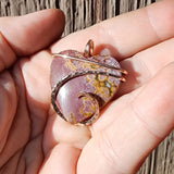 Pink River Jasper Heart Pendant in 14kt Rose Gold Fill - Rock Your World 