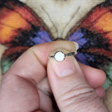 Australian Precious Opal Ring in Sterling Silver Size 5.75