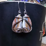 Crazy Lace Agate Earrings in Sterling Silver