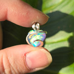Aurora Opal Prism Heart Pendant – Sterling Silver
