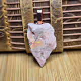 Raw Cantera Opal Pendant - Rose Gold Tone Bail