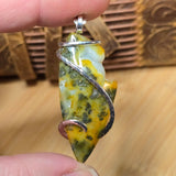 Marcasite in Yellow Agate Pendant – Sunlit Storm in Sterling Silver