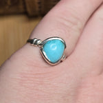 Natural Turquoise Ring sz 8 – Robin Egg Blue Stone in Sterling Silver
