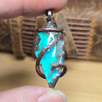 Marcasite Agate Aurora Opal Pendant – Recycled Copper