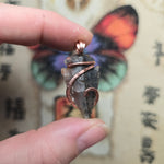 Dendritic Agate Arrowhead Pendant – Copper Wrapped