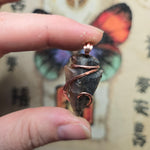 Dendritic Agate Arrowhead Pendant – Copper Wrapped