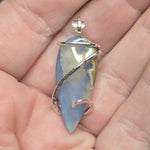Moss Agate & Aurora Opal Artisan Pendant – Sterling Silver