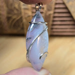 Rare Purple Agate Pendant – Stormlight Veins in Sterling Silver