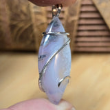 Rare Purple Agate Pendant – Stormlight Veins in Sterling Silver