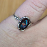 Koroit Yowah Nut Boulder Opal Ring Size 8.5 – Sterling Silver