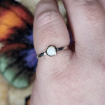 Australian Precious Opal Ring in Sterling Silver Size 7.75