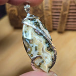 River Jasper Pendant – Forest Current in Sterling Silver