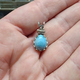 Petite Pastel Blue Larimar Pendant Sterling Silver