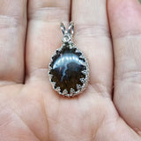 Dazzling Lightning Boulder Opal Pendant in Sterling Silver