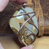 Disaster Peak Picture Jasper Pendant - Oregon Scenic Stone in Copper