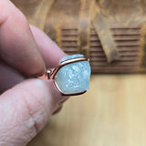 Raw Crystal Copper Ring sz 7 – Raw Sky Blue Aquamarine Beryl