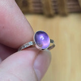 Purple Amethyst Ring sz 5.5 – Handmade Sterling Silver Jewelry