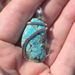 Turquoise Pendant – Sterling Silver with Ancient Calm - Rock Your World 