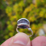 Rare Purple Tourmaline Ring sz 5.5 – Sterling Silver Natural Crystal