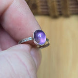 Purple Amethyst Ring sz 5.5 – Handmade Sterling Silver Jewelry